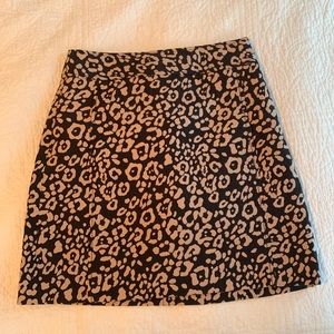 LOFT leopard print skirt